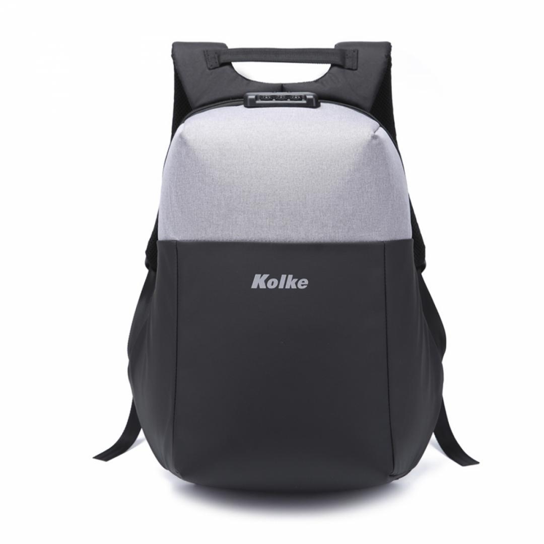 Mochila Kolke Anti Robo Waterproof con Candado KVM 532 Gris Negro Digi Marketplace